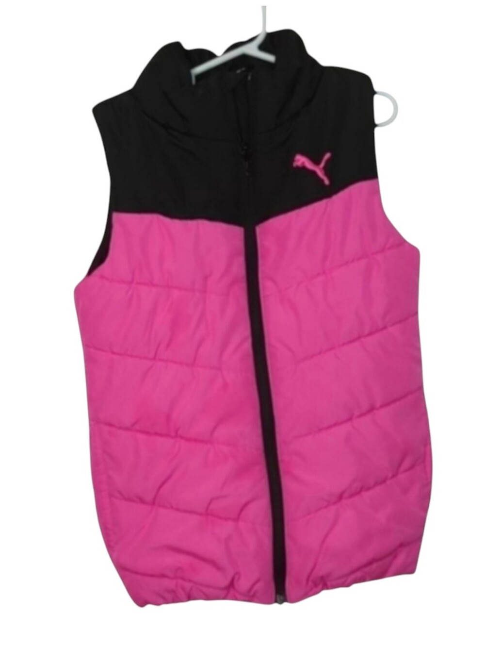 Puma Pink & Blue Puffer Vest Girls Size Small 7/8